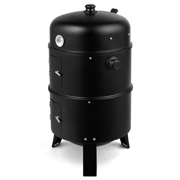 3-in-1 Portable Charcoal Smoker & Grill
