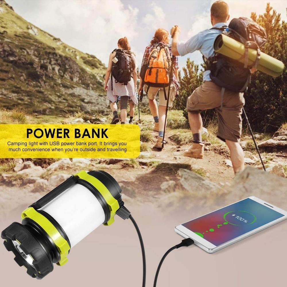 Emergency LED Lantern with Power Bank & Red Warning Modes