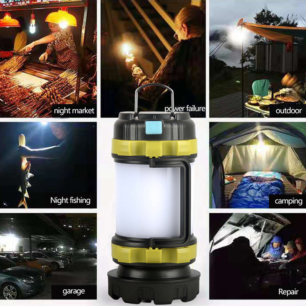 Emergency LED Lantern with Power Bank & Red Warning Modes