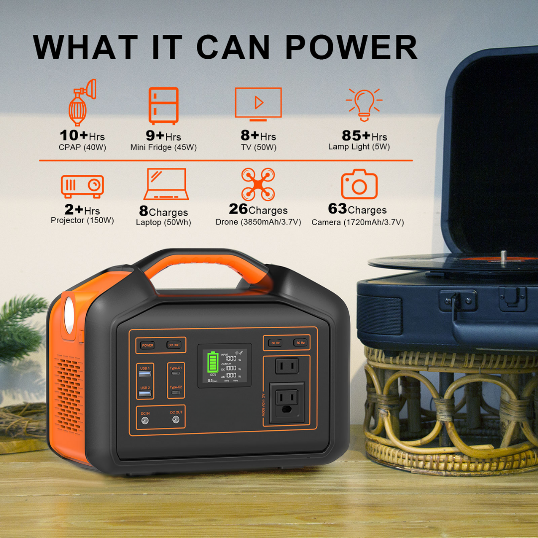 505Wh Emergency Backup Power Station – 500W Power Supply