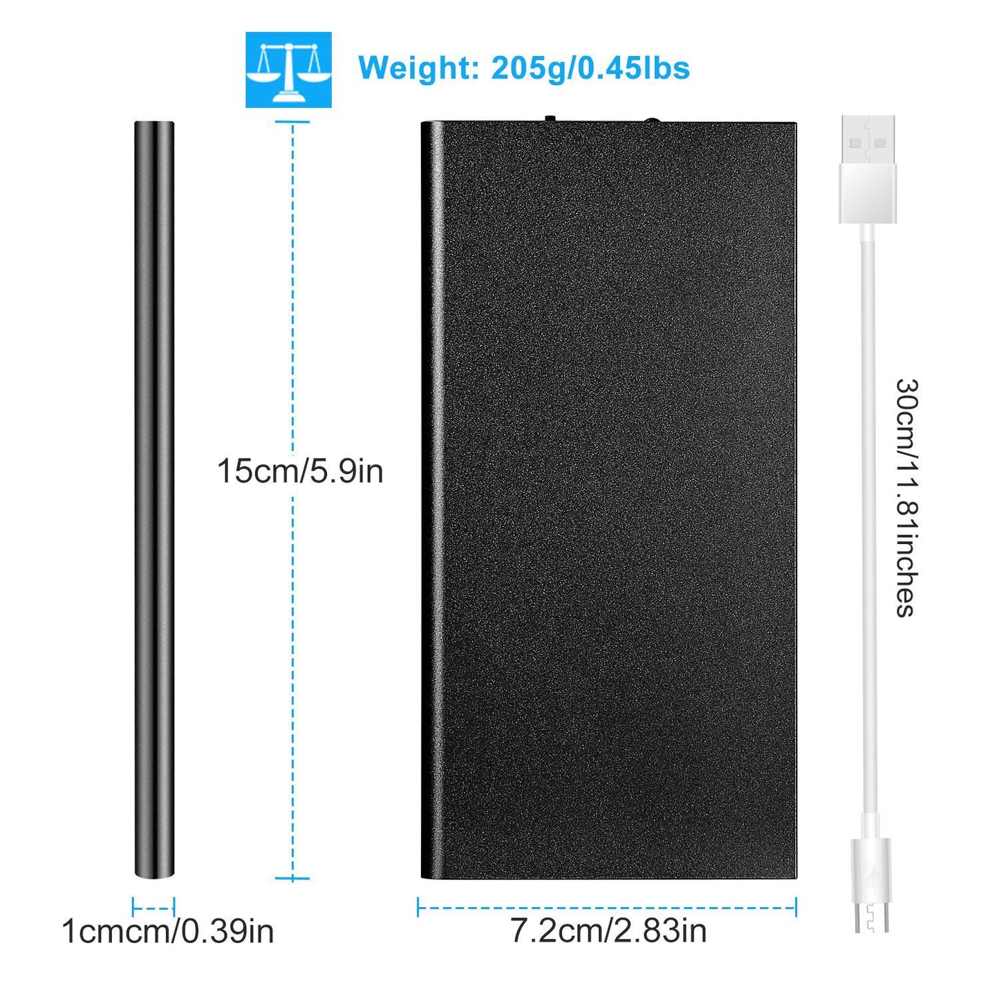 Ultra‑Thin 20 000 mAh Power Bank – Dual USB, LED Display & Flashlight
