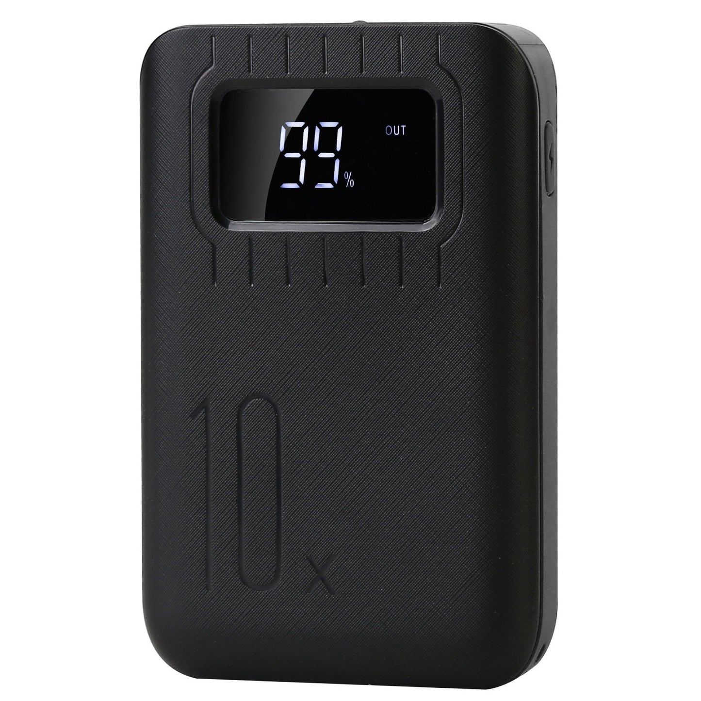 10 000 mAh Dual‑USB Power Bank – LCD Display & Flashlight