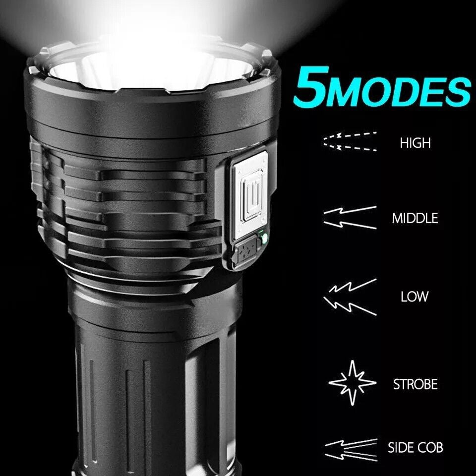 8-LED Rechargeable Flashlight | IPX6 Waterproof Emergency Light