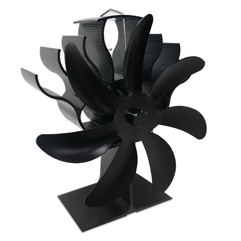 7-Blade Thermal Stove Fan – Self-Powered Heat Circulator