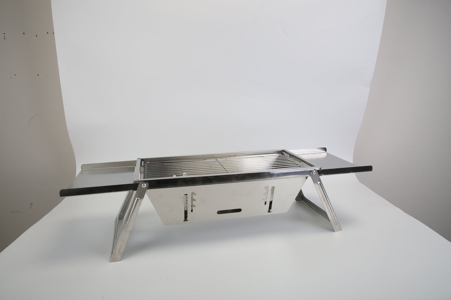 3‑in‑1 Foldable Stainless Steel Charcoal Grill