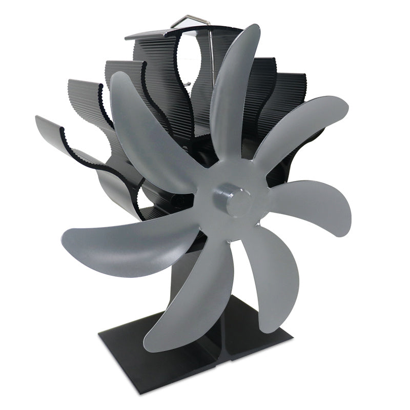 7-Blade Thermal Stove Fan – Self-Powered Heat Circulator