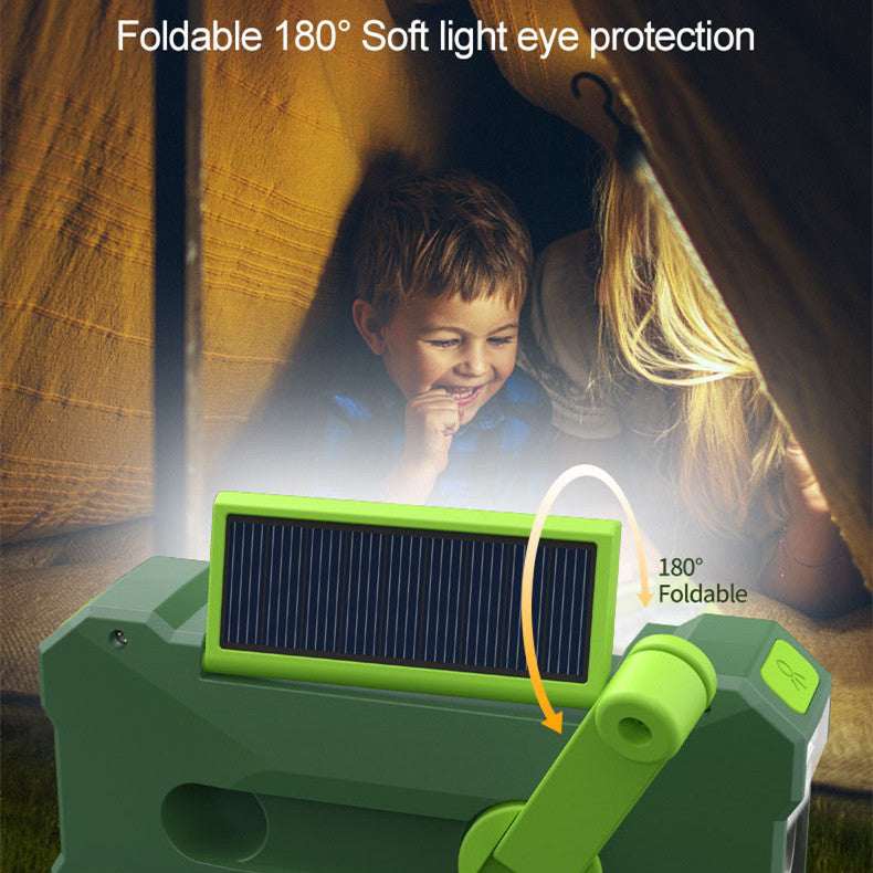 10,000mAh Emergency Radio | Hand Crank, Solar Power, LED, Power Bank, SOS Alarm