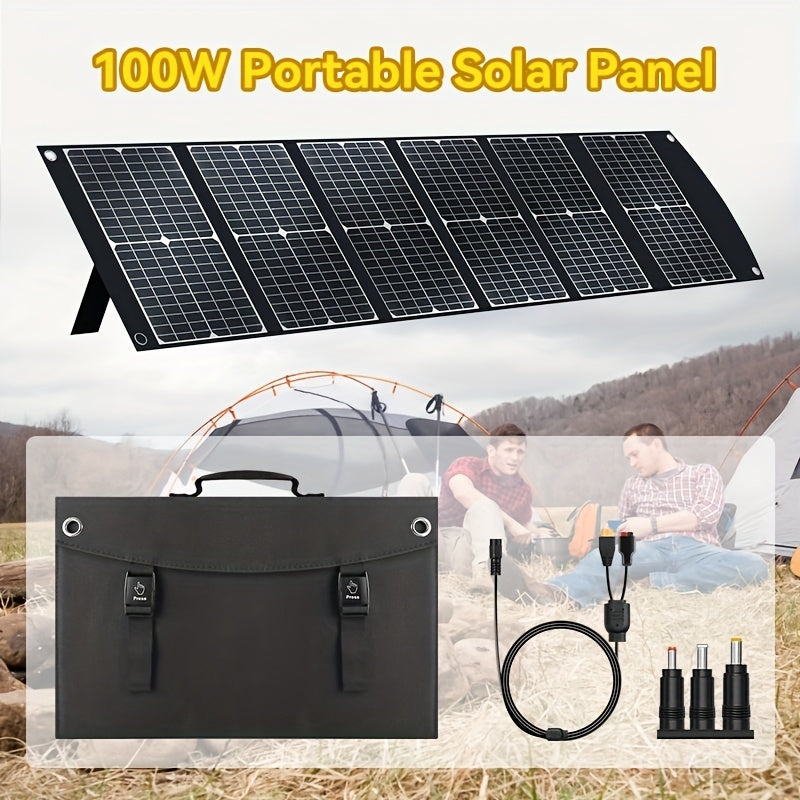 100 W Foldable Solar Panel – USB‑C PD & 20 V DC Output, MC4 Ready