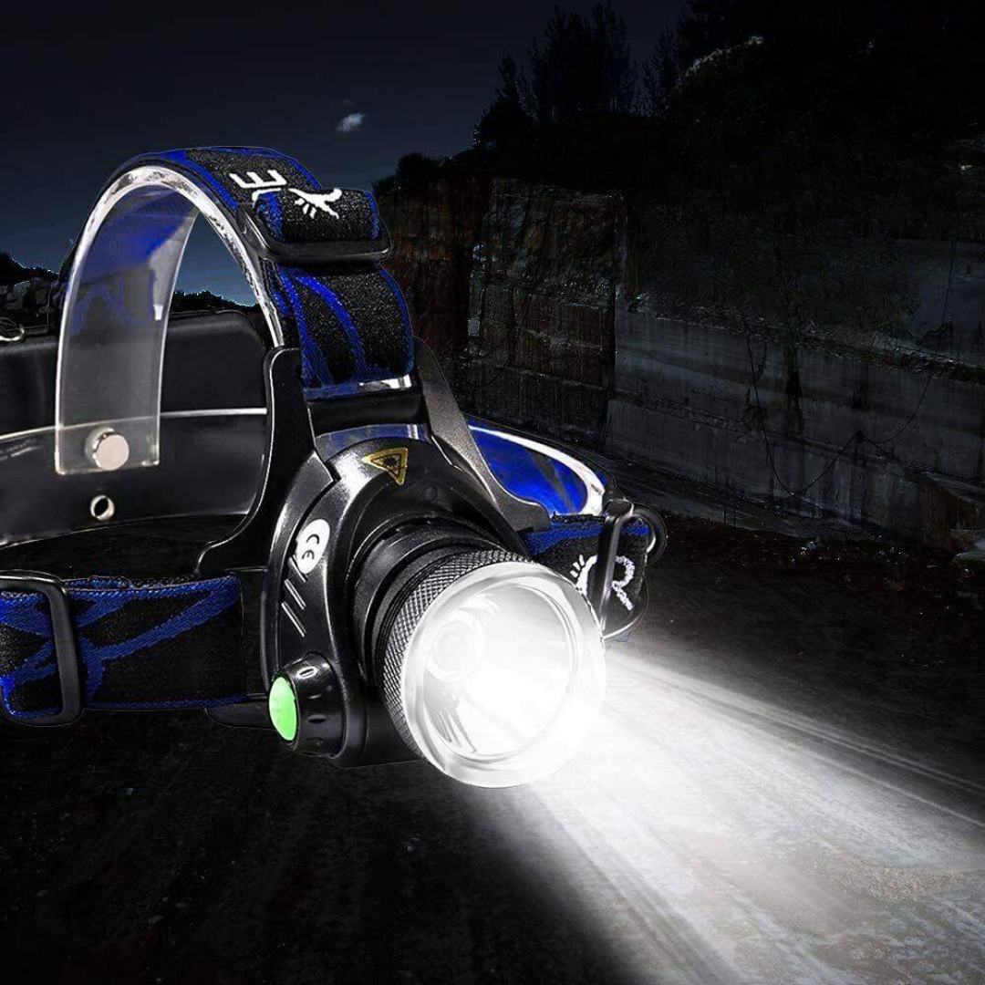 Rechargeable LED Headlamp – 990000LM, Zoomable, 3-Mode for Blackouts