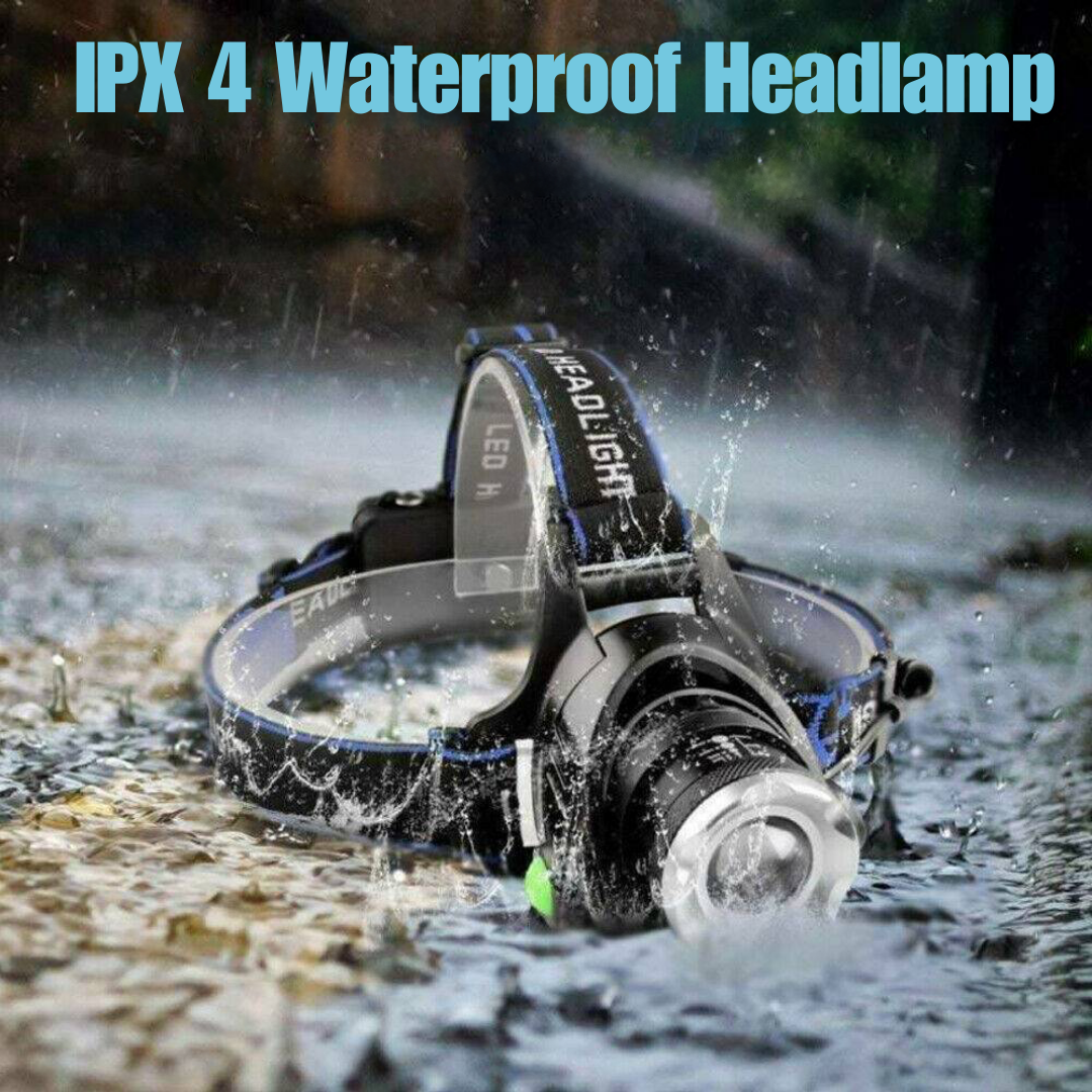 Rechargeable LED Headlamp – 990000LM, Zoomable, 3-Mode for Blackouts