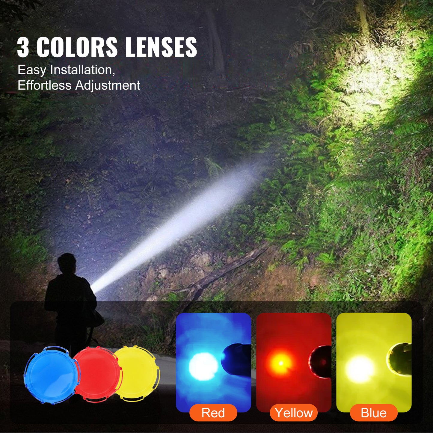 200,000LM Spotlight & Power Bank USB-C