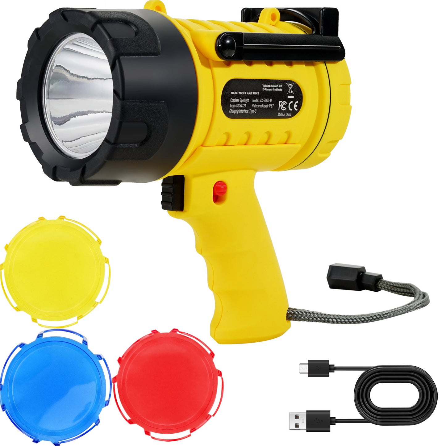 1,000,000LM Spotlight with Power Bank USB-C