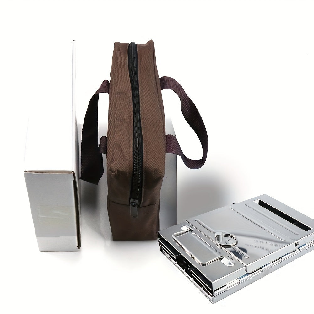 Mini Fold‑Flat Multi‑Fuel Stainless Steel Stove & Carry Bag