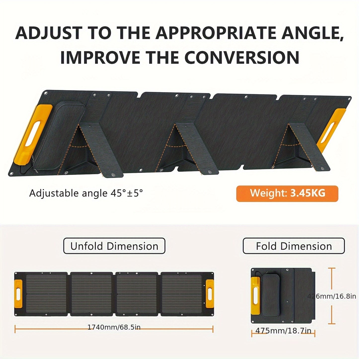 100 W Foldable Solar Panel – USB‑C PD & 20 V DC Output, MC4 Ready