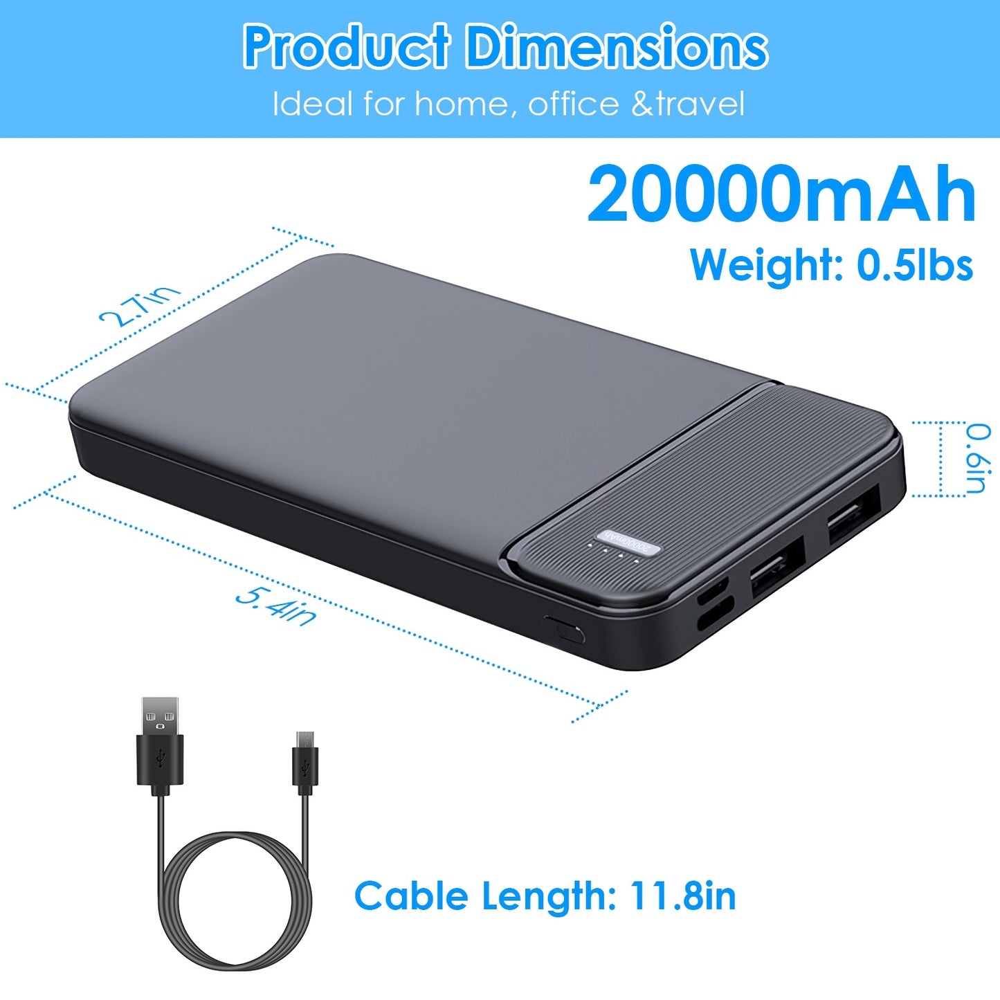 PD 22.5 W Fast‑Charge Power Bank – 10 K / 20 K / 30 K mAh