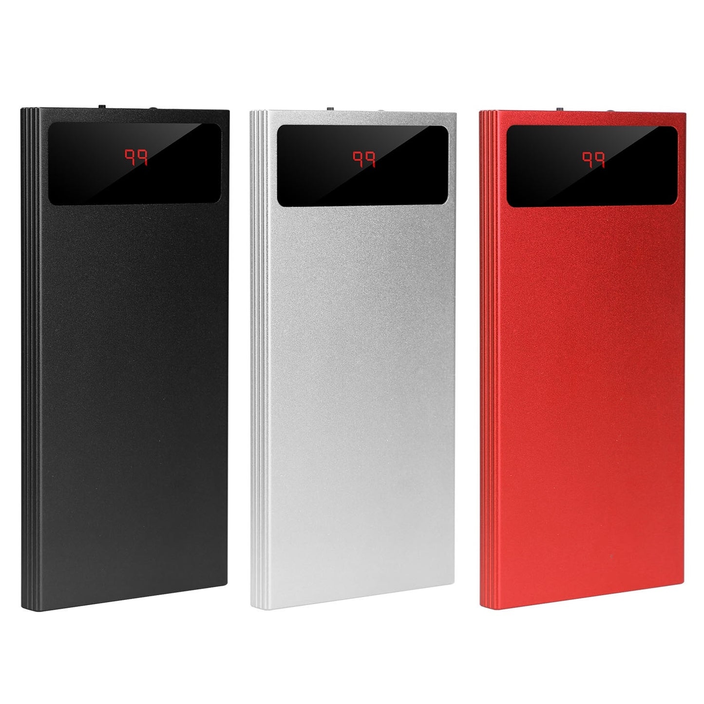 Ultra‑Slim 20 000 mAh Dual‑USB Power Bank – LED Display & Flashlight