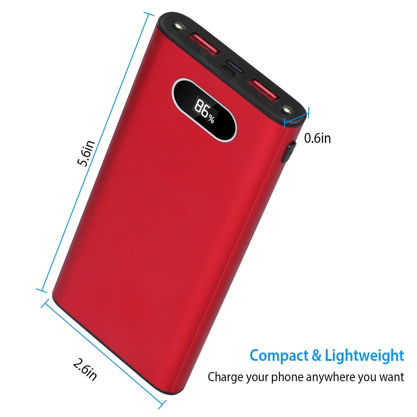 22.5 W 20 000 mAh Fast‑Charge Power Bank – LED Display & Flashlight