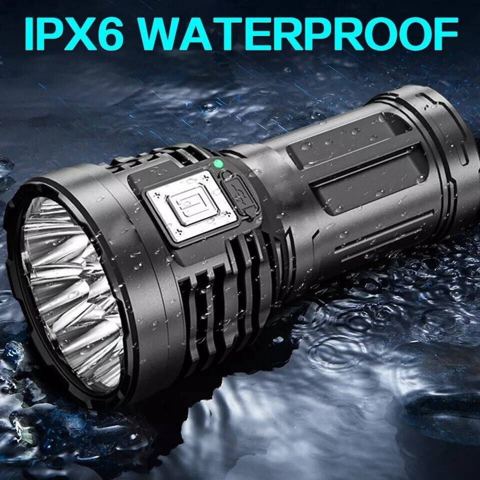8-LED Rechargeable Flashlight | IPX6 Waterproof Emergency Light