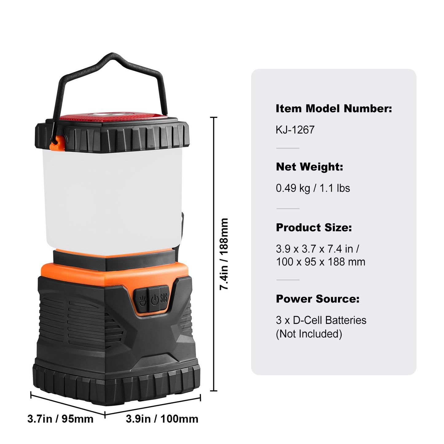 All-in-One LED Lantern with Triple-Zone Illumination