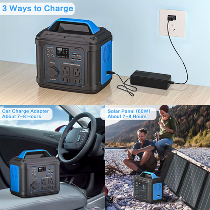 300W Portable Power Station | 296Wh 80000mAh Emergency Battery (Solar Panel Not Included)