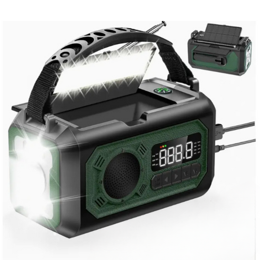 Lighting Large-Capacity Hand-Cranked Solar Emergency Power Bank