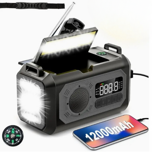 Lighting Large-Capacity Hand-Cranked Solar Emergency Power Bank