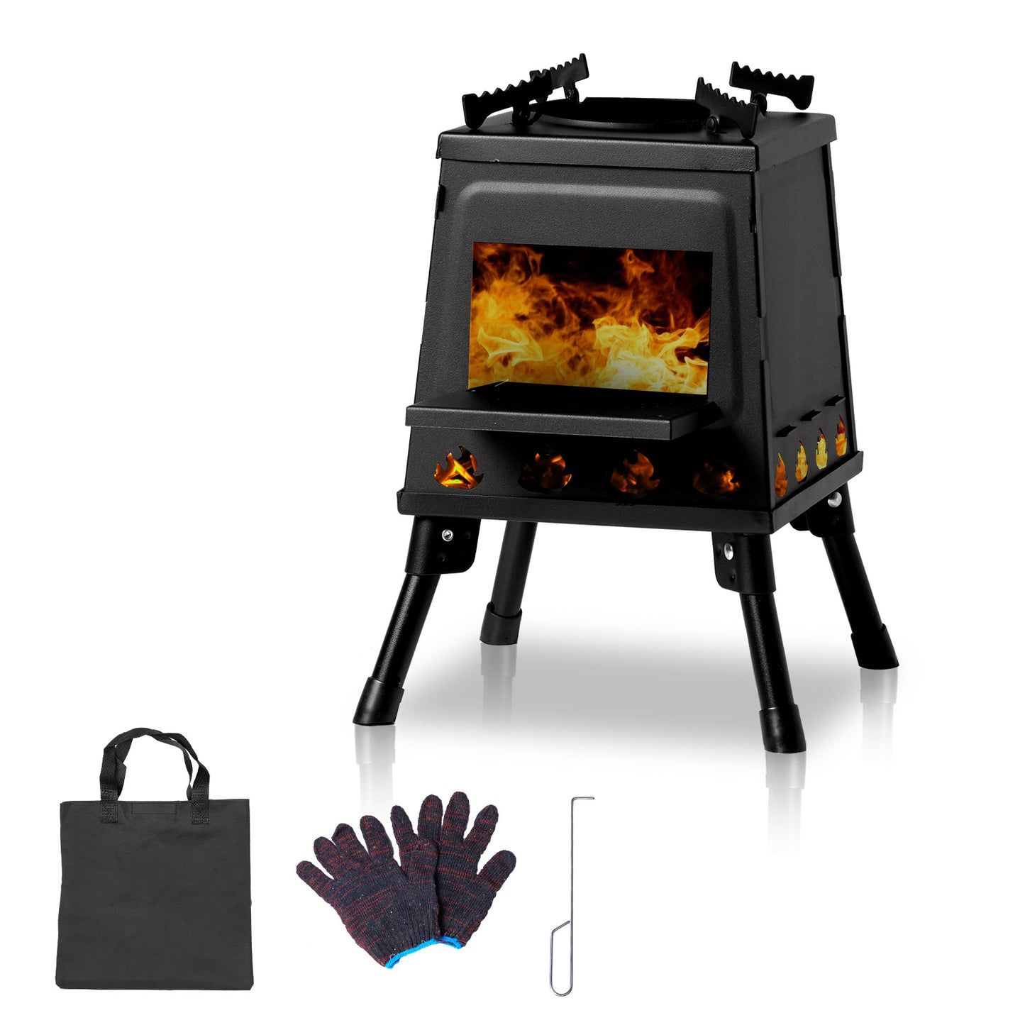 Compact Fold-Flat Stainless Steel Stove | Multi-Fuel & Carry Bag
