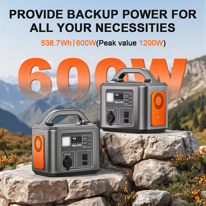 600W Portable Power Station (538.7Wh / 145600mAh)