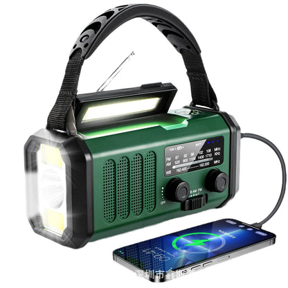 10000mAh Solar + Hand Crank Emergency Radio with Flashlight & Power Bank