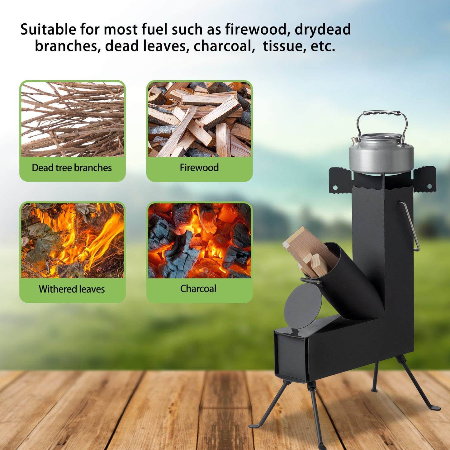 Steel Rocket Stove – Blackout Solid Fuel Cooker