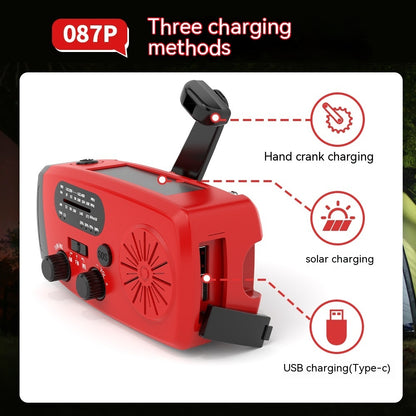 4000mah Solar Emergency Radio | Hand Crank & USB Charging
