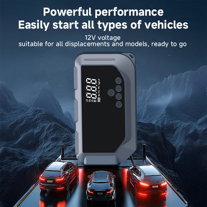 2000A Portable Car Battery Starter with 150PSI Air Compressor, Charger, LED