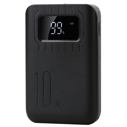 10 000 mAh Dual‑USB Power Bank – LCD Display & Flashlight