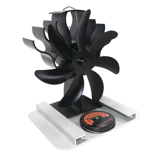 7-Blade Thermal Stove Fan – Self-Powered Heat Circulator