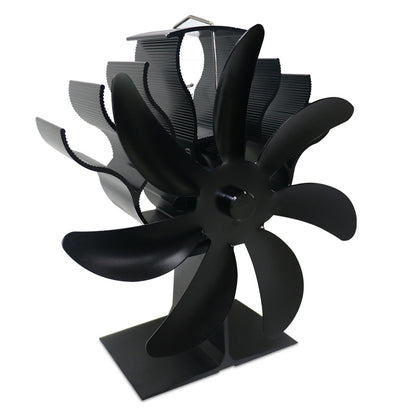 7-Blade Thermal Stove Fan – Self-Powered Heat Circulator