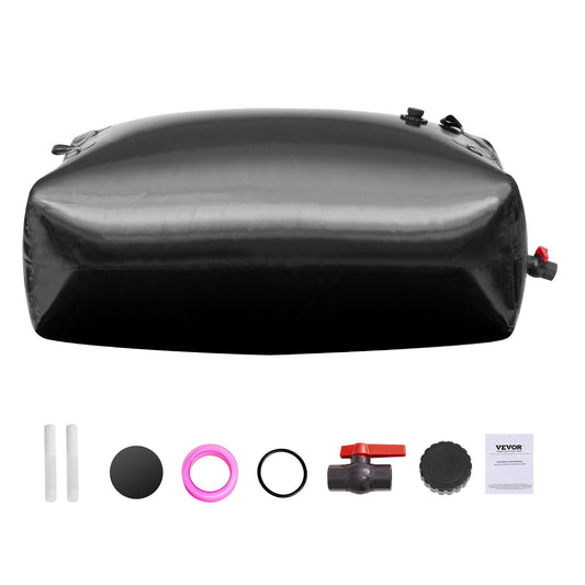 Portable 142.7 Gal (540L) Collapsible Water Storage Bladder – Black Emergency PVC Tank