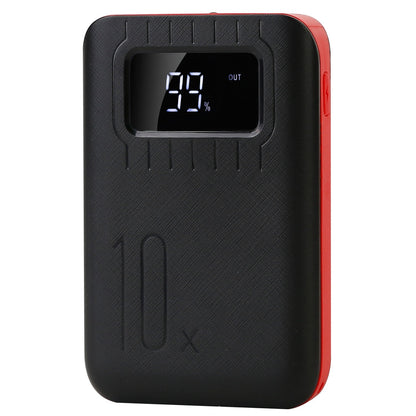 10 000 mAh Dual‑USB Power Bank – LCD Display & Flashlight