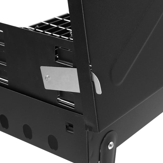 Portable Charcoal Grill with Lid and Adjustable Height