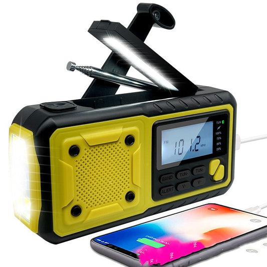 4000mah Solar Hand-Crank Emergency Radio W/ LED & SOS