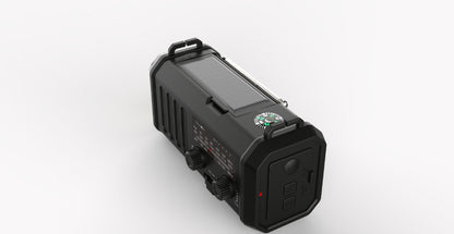 10000mAh Solar + Hand Crank Emergency Radio with Flashlight & Power Bank