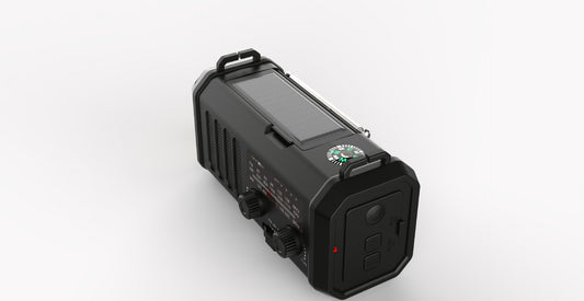 10000mAh Solar + Hand Crank Emergency Radio with Flashlight & Power Bank