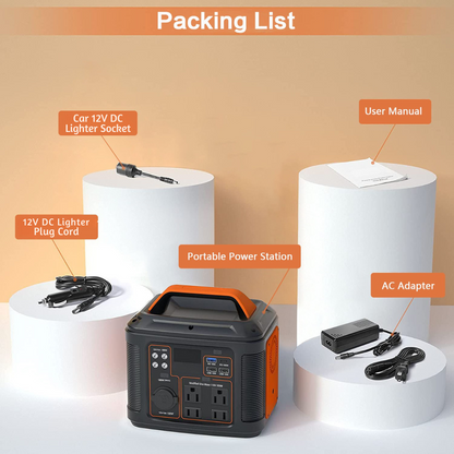 300W Portable Power Station – 296Wh Lithium Backup Battery for Emergency Use (Solar Panel Not Included)