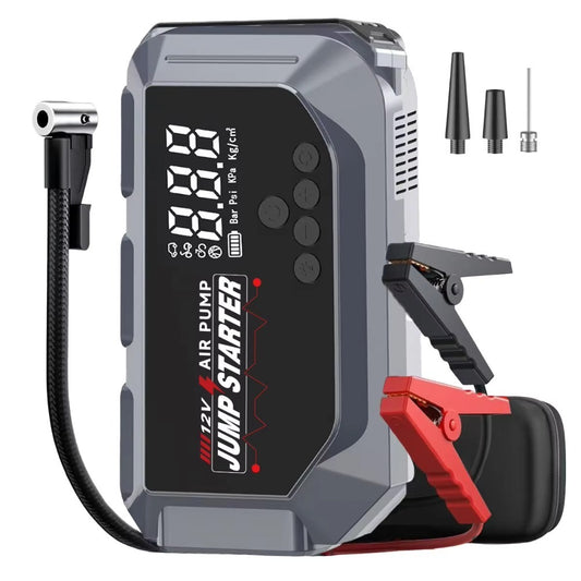 2000A Portable Car Battery Starter with 150PSI Air Compressor, Charger, LED