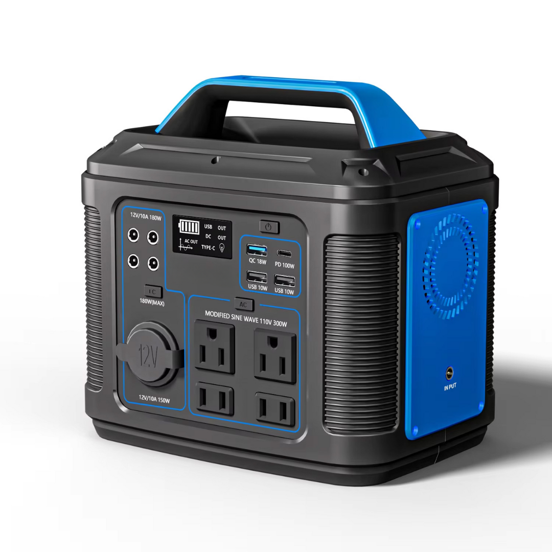 300W Portable Power Station | 296Wh 80000mAh Emergency Battery (Solar Panel Not Included)
