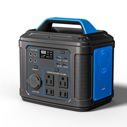 300W Portable Power Station | 296Wh 80000mAh Emergency Battery (Solar Panel Not Included)