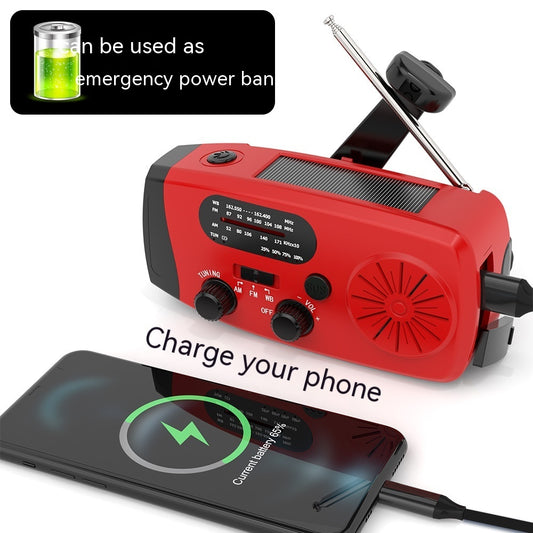4000mah Solar Emergency Radio | Hand Crank & USB Charging