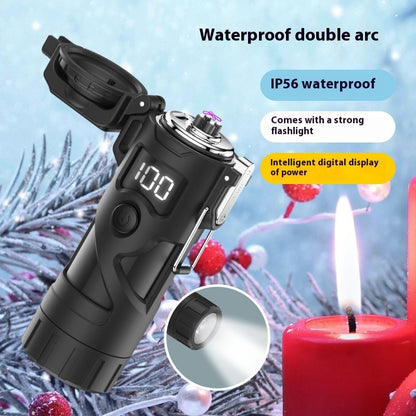 Rechargeable Waterproof Arc Lighter W/ Flashlight