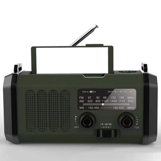 Solar Hand Crank Radio – 10,000mAh Emergency Power Bank w/ LED