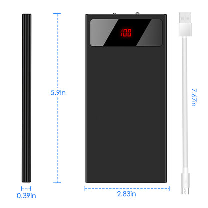 Ultra‑Slim 20 000 mAh Dual‑USB Power Bank – LED Display & Flashlight