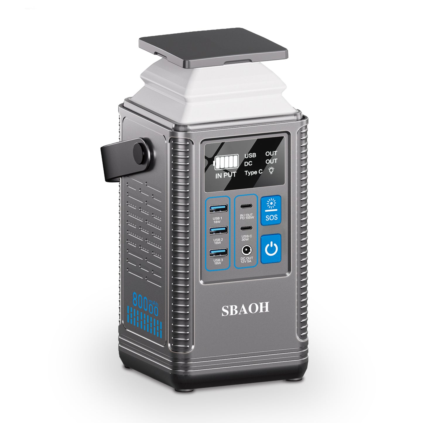 Portable Power Station 296Wh – 100W PD Charging, LED Light & Multiple Outputs